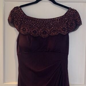 Dark Purple Beaded Gown